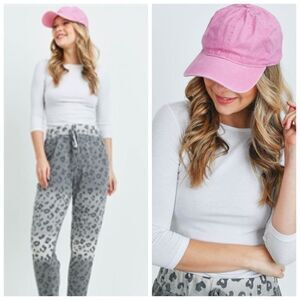 Acid wash pink baseball cap